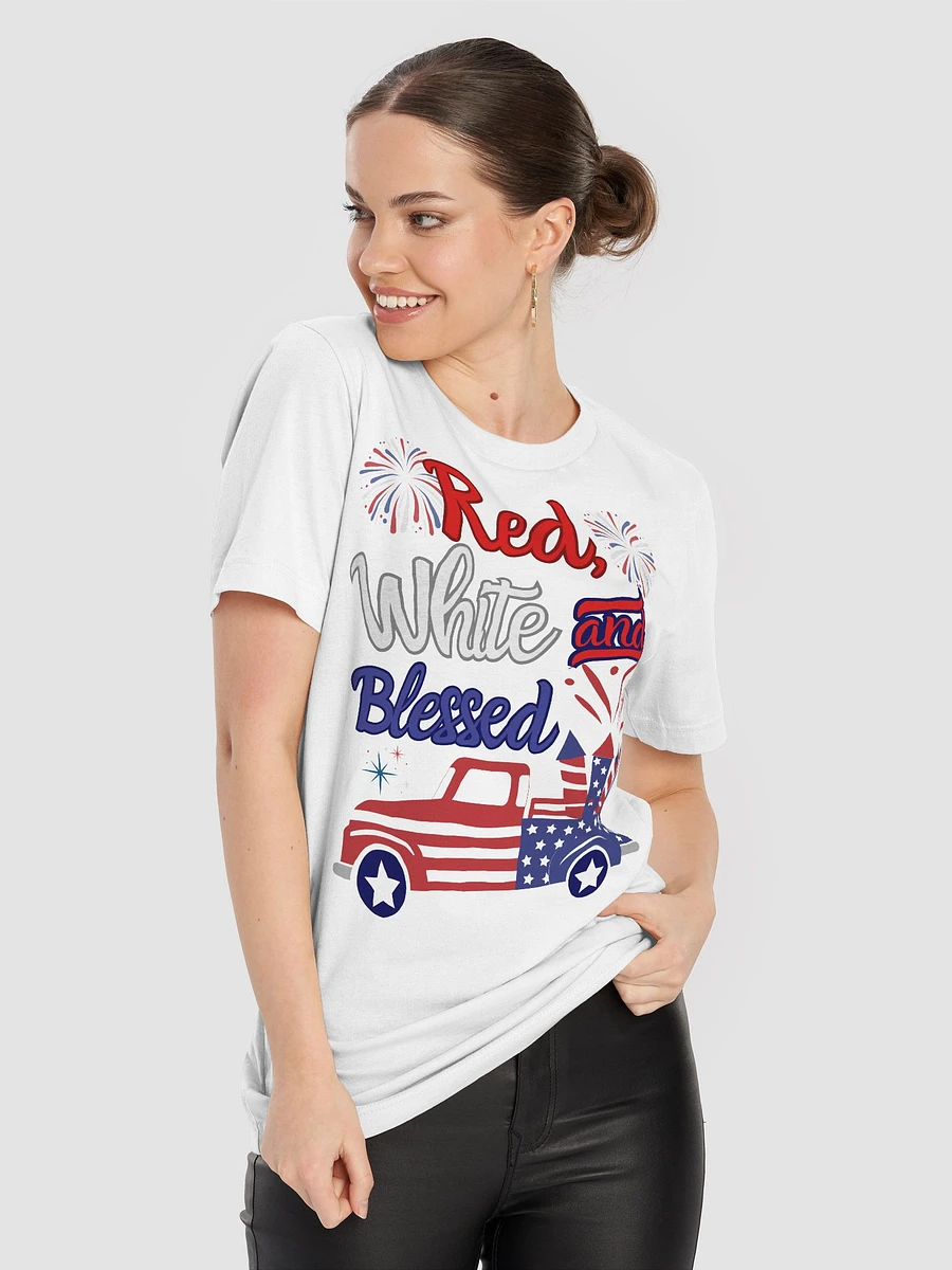 Red, White And Blessed Fireworks T-Shirt product image (2)