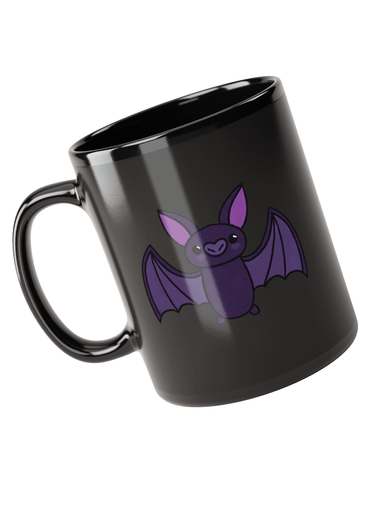 Blushing Bat Duo Black Glossy Mug product image (5)