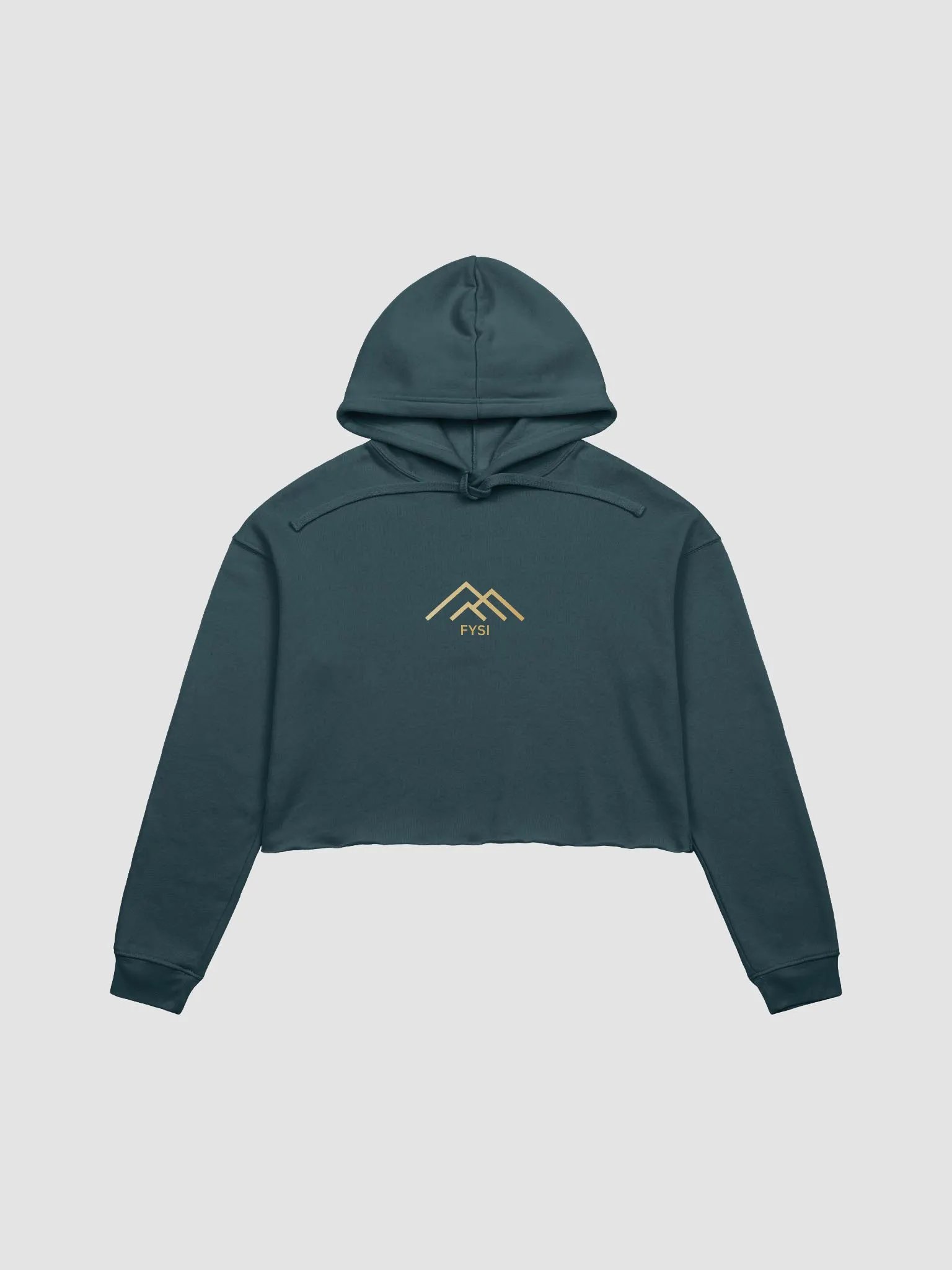 Graphic logo fleece crop hoodie product image (1)