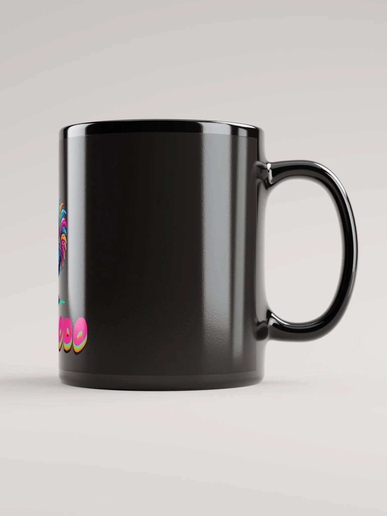WEIRDODO Schwarze Glossy Tasse product image (2)