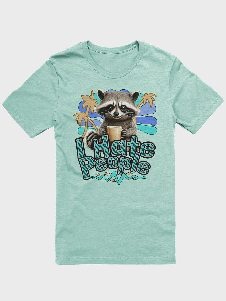 I Hate People Raccoon Coffee Mood T-Shirt product image (19)