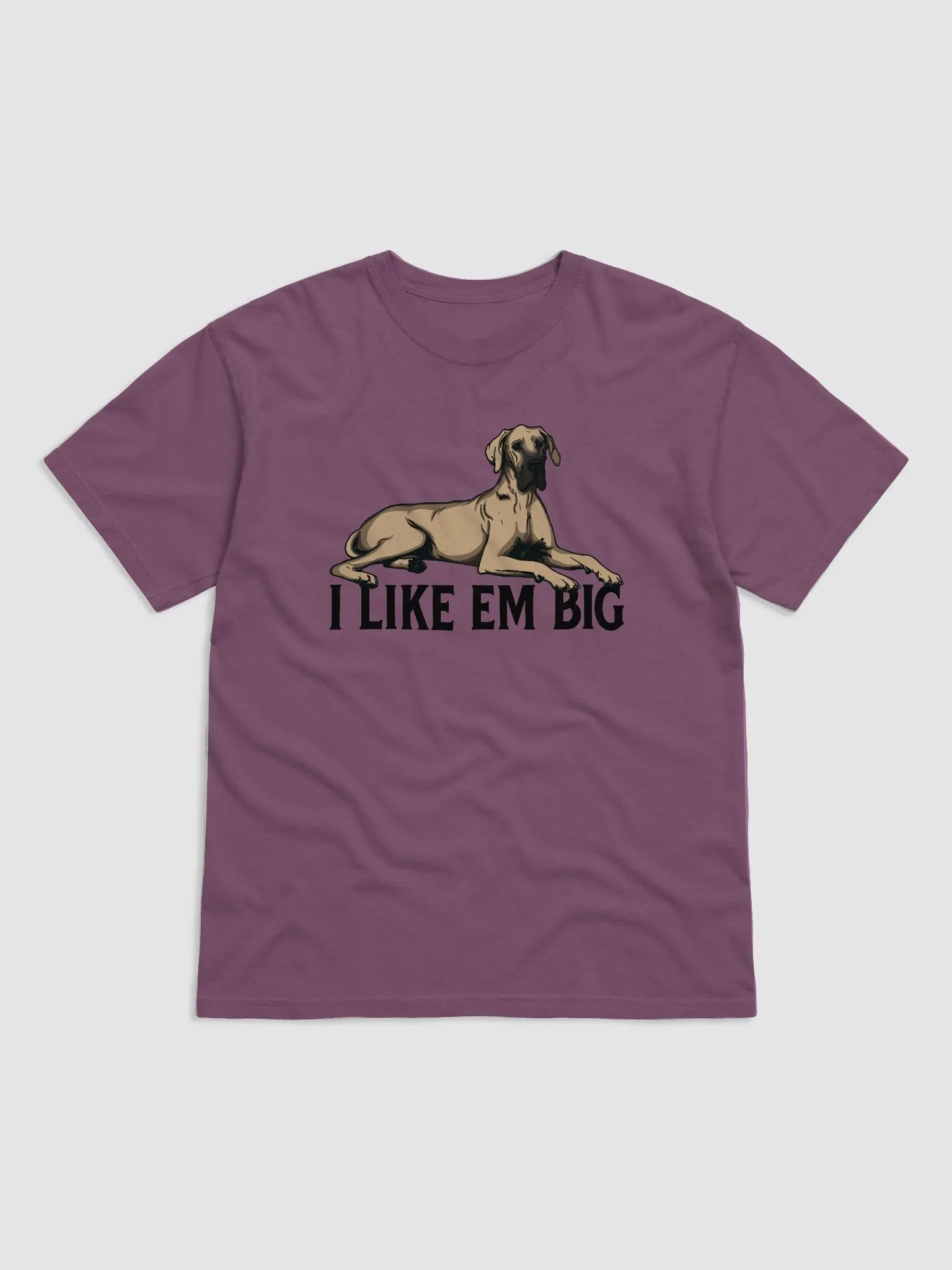 I Like Em Big T-Shirt of a Great Dane (Fawn) | Funny T-Shirt for Great Dane Paw-rents product image (9)