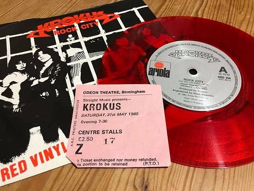 While sorting out my archives I have found a ticket stub for Krokus. Who I apparently saw on 31st May in 1980 at the Birmingh...