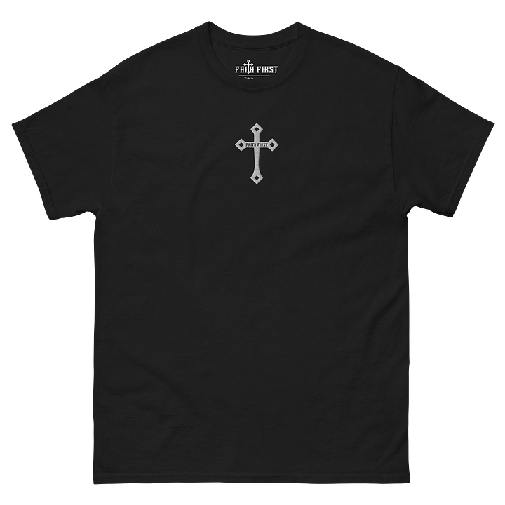 Cross Unisex T-Shirt – Embroidered product image (2)