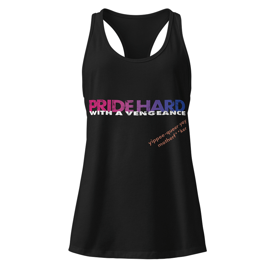 Bisexual "Pride Hard" Racerback Tank product image (1)