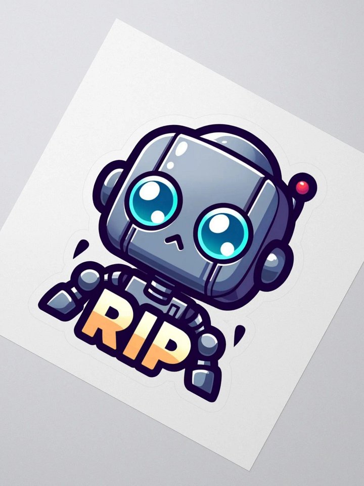 RIP Robot Sadness Kiss Cut Stickers product image (2)