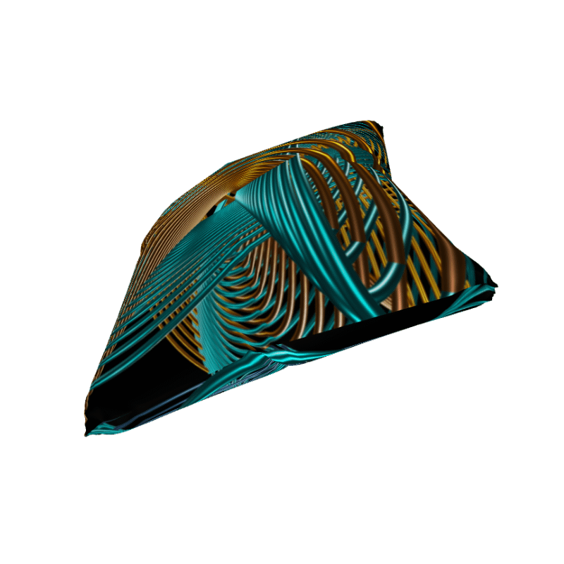 Oscilloscopic Dance 1+2 - Lissajous Figures Mathematical Art Pillow product image (5)