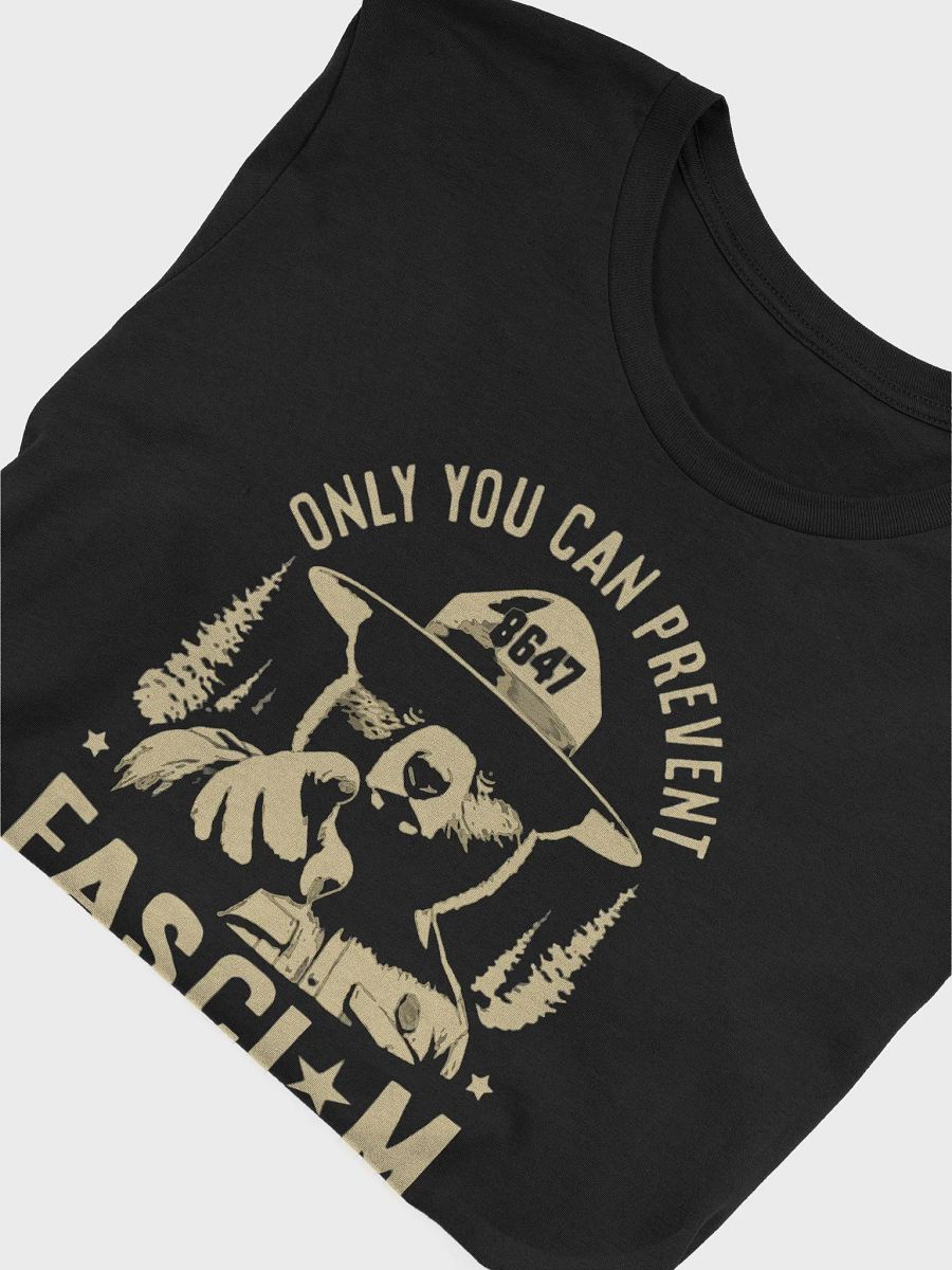Smokey PREVENT FASCISM! Comfort Fitted T-Shirt Alt National Parks Wear Resistance Rangers product image (5)