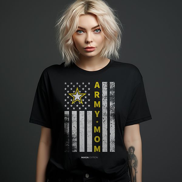 Bold Army Mom Vertical T-Shirt product image (1)