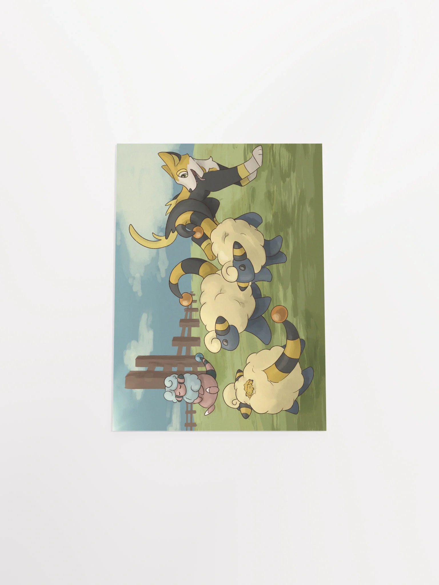 Boltund chasing mareep print product image (4)