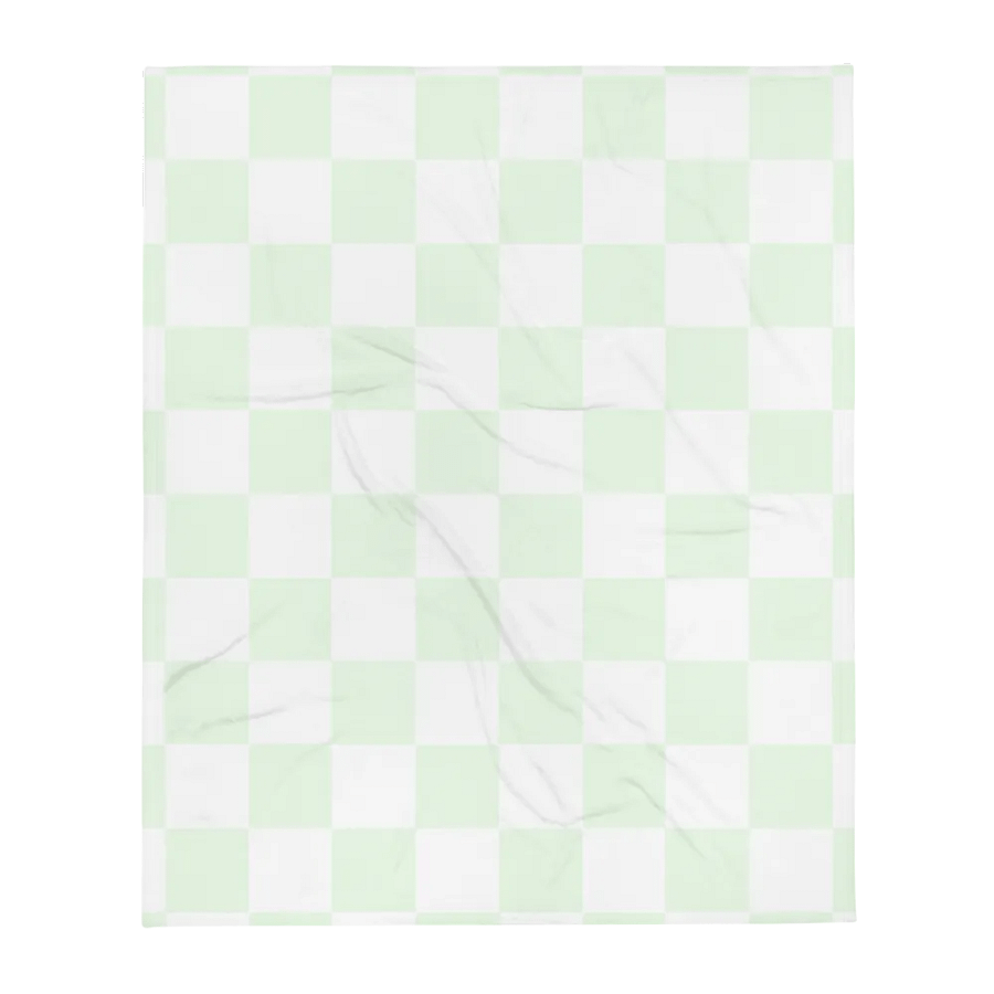 Squares White and Limegreen/Throw Blanket by Allcolor product image (1)
