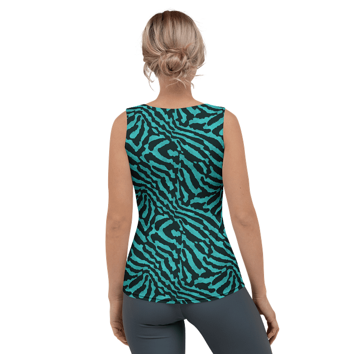 Teal Zebra Tank Top product image (2)