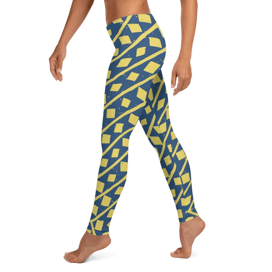 Dynamic Yellow Geometric Movement Leggings product image (10)