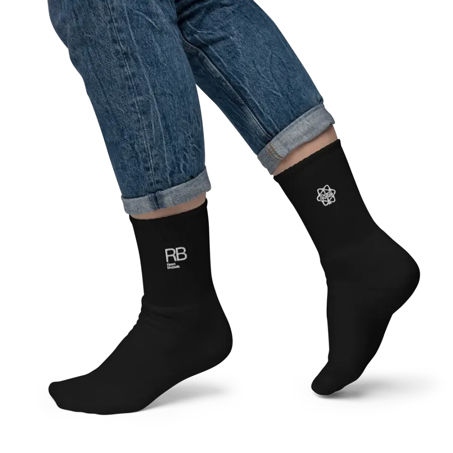 BR Embroidered Socks in Black product image (12)