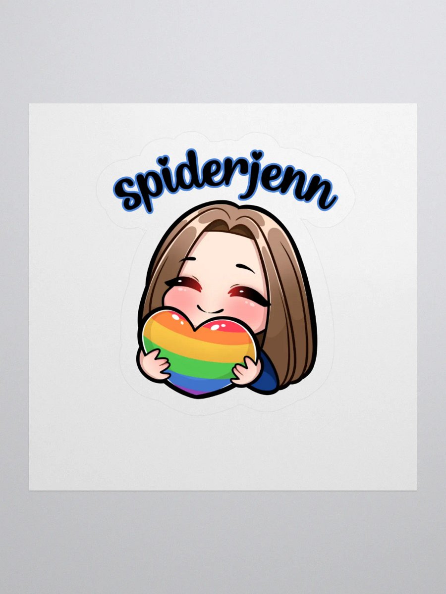 SpiderJenn Rainbow Heart Sticker product image (1)