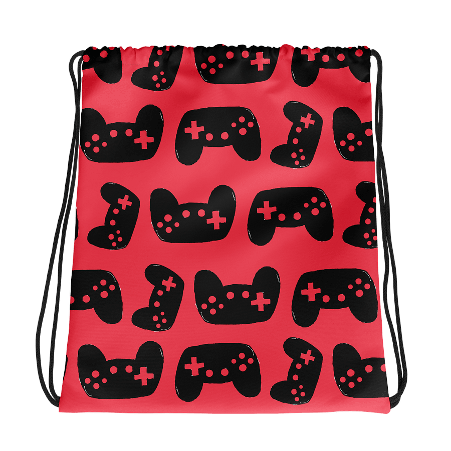 Video Games Drawstring Bag (Red and Black) product image (1)