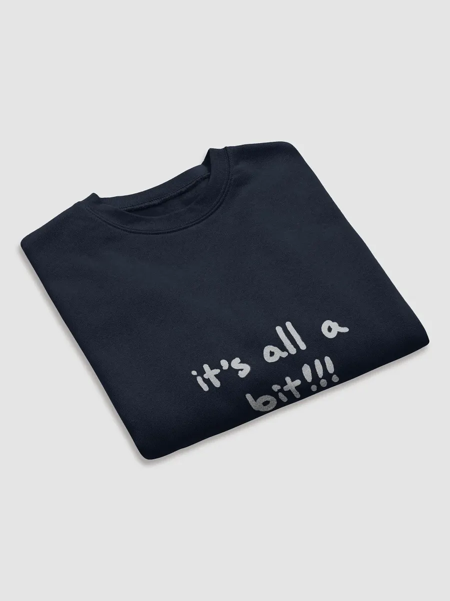 “It’s all a bit!!!” (white design) Women's Fleece Crop Sweatshirt product image (39)