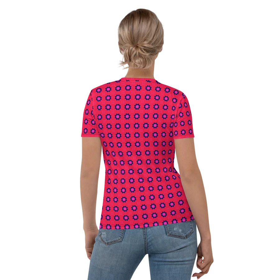 Abstract Red Ladies T Shirt product image (2)