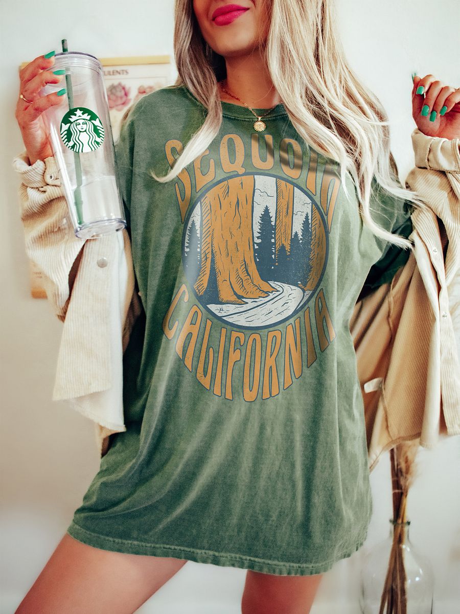 Sequoia National Park, California Tee | Art Nouveau-Style Western T-Shirt for Travel and Road Trips product image (19)