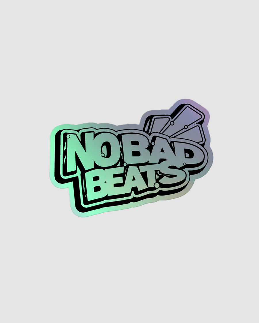 NO BAD BEATS LOGO HOLO STICKER product image (1)