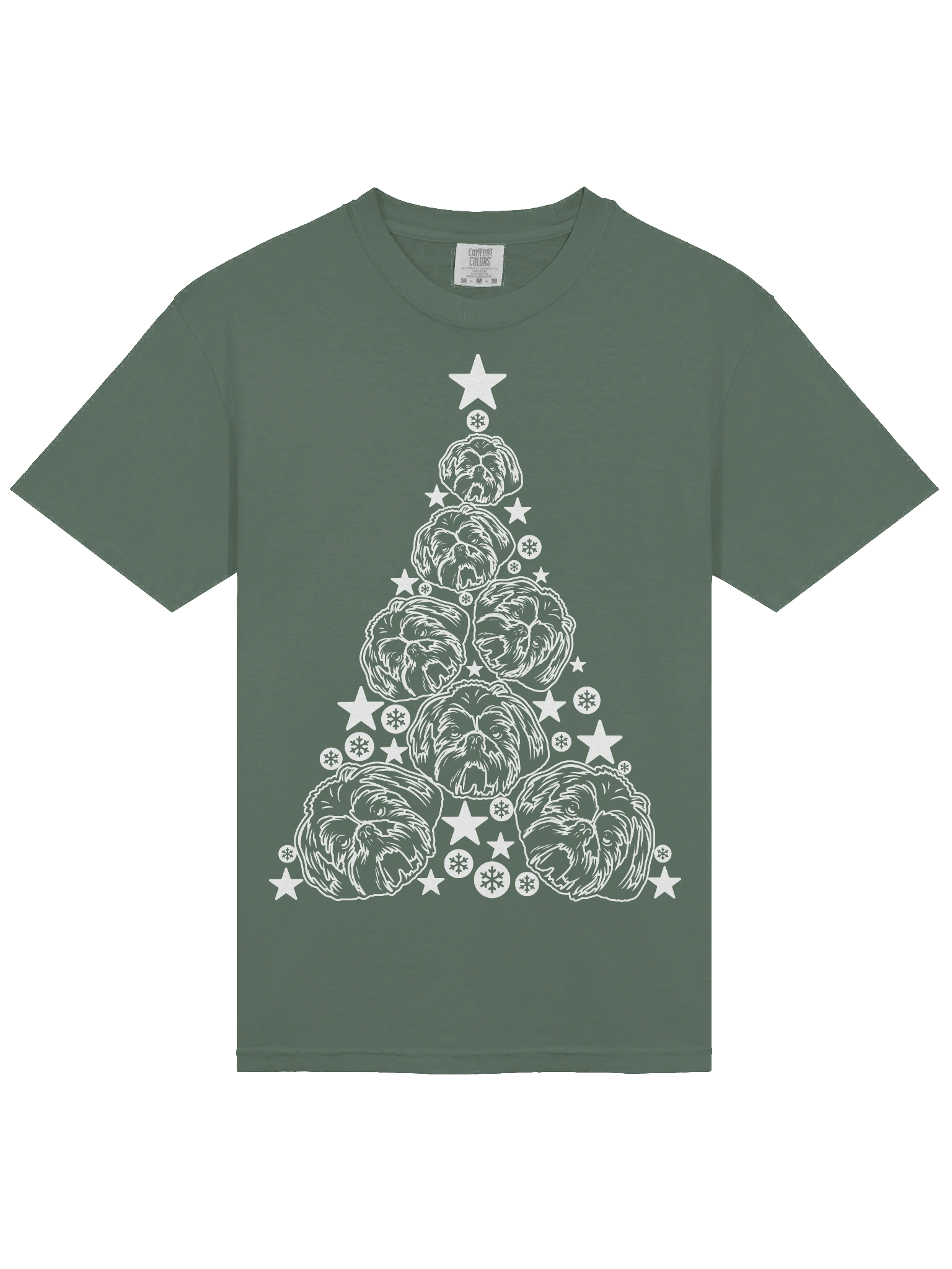 Shih Tzu(2) Christmas Tree T-Shirt product image (5)