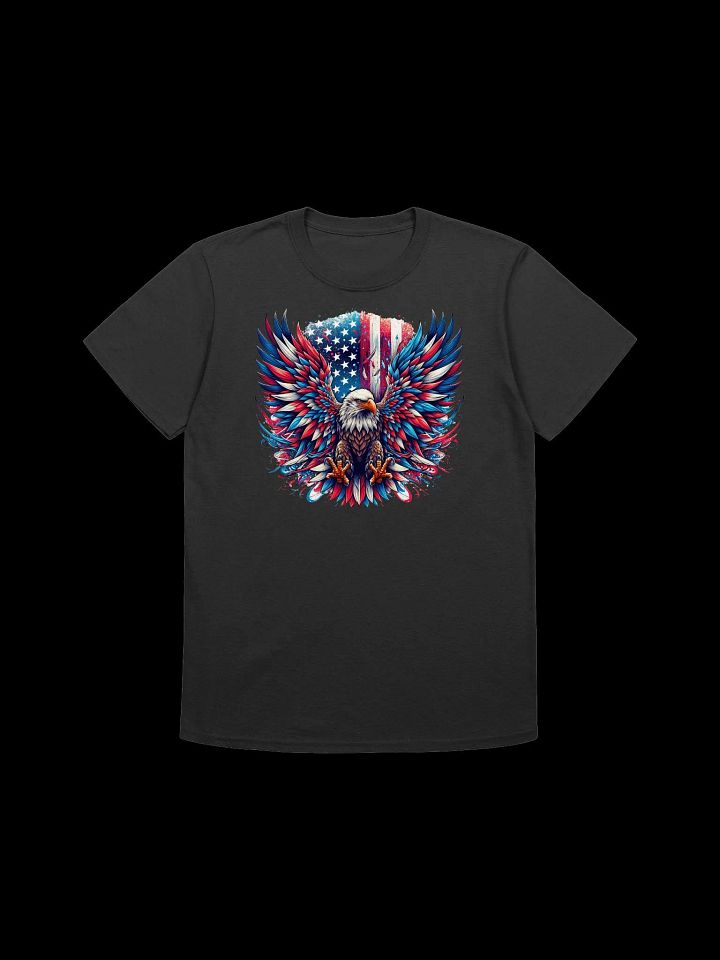 Patriotic Bald Eagle Art-American Flag Wings and Background T-Shirt product image (4)