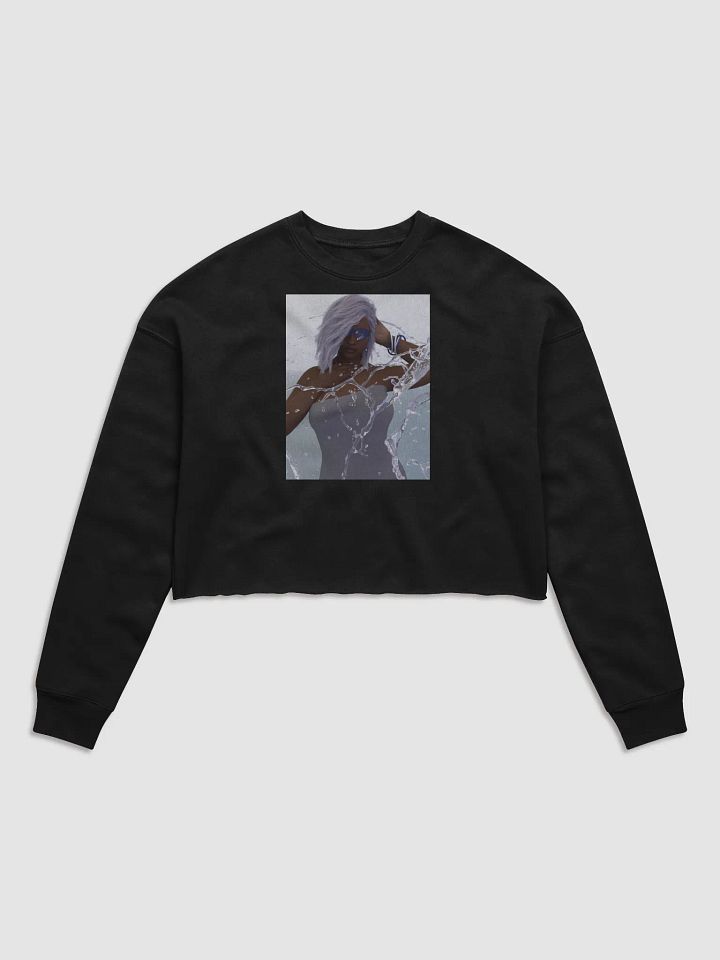 Aqua Vibe Fleece Crop Sweatshirt product image (1)