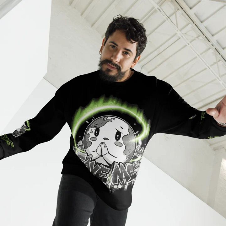 Save Me Recycled Unisex Sweatshirt – Wear Your Commitment product image (1)