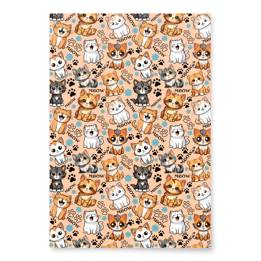 Meow Magic Wrapping Paper - Peach product image (3)