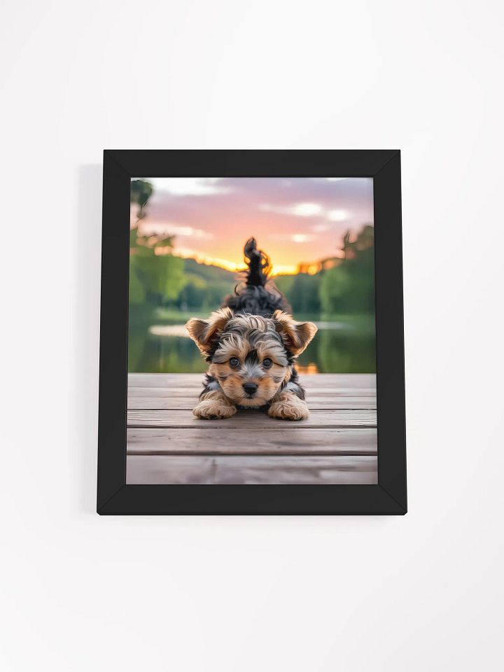 Sunset Pup Playtime Framed Poster product image (2)