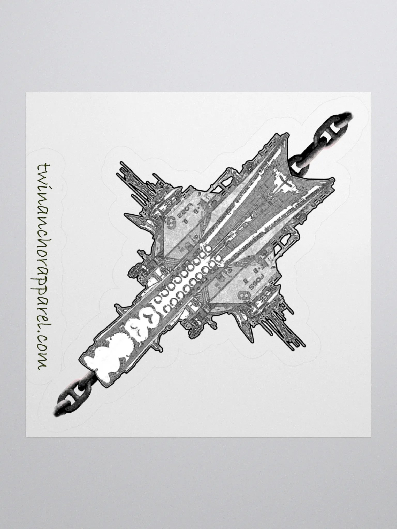 Foss double tug Sketch Kiss Cut Stickers product image (4)