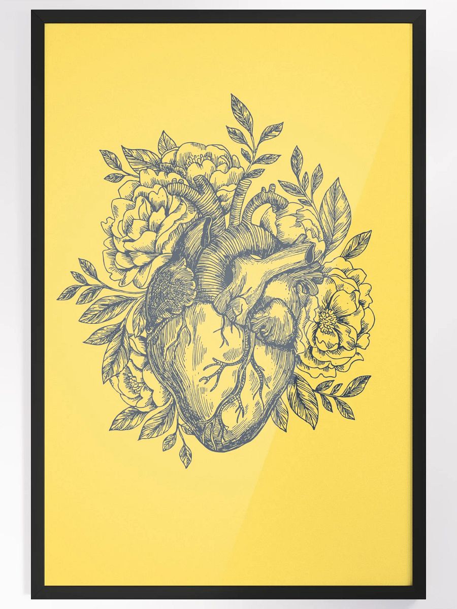Blooming Heart: Floral Anatomy Wall Art product image (4)