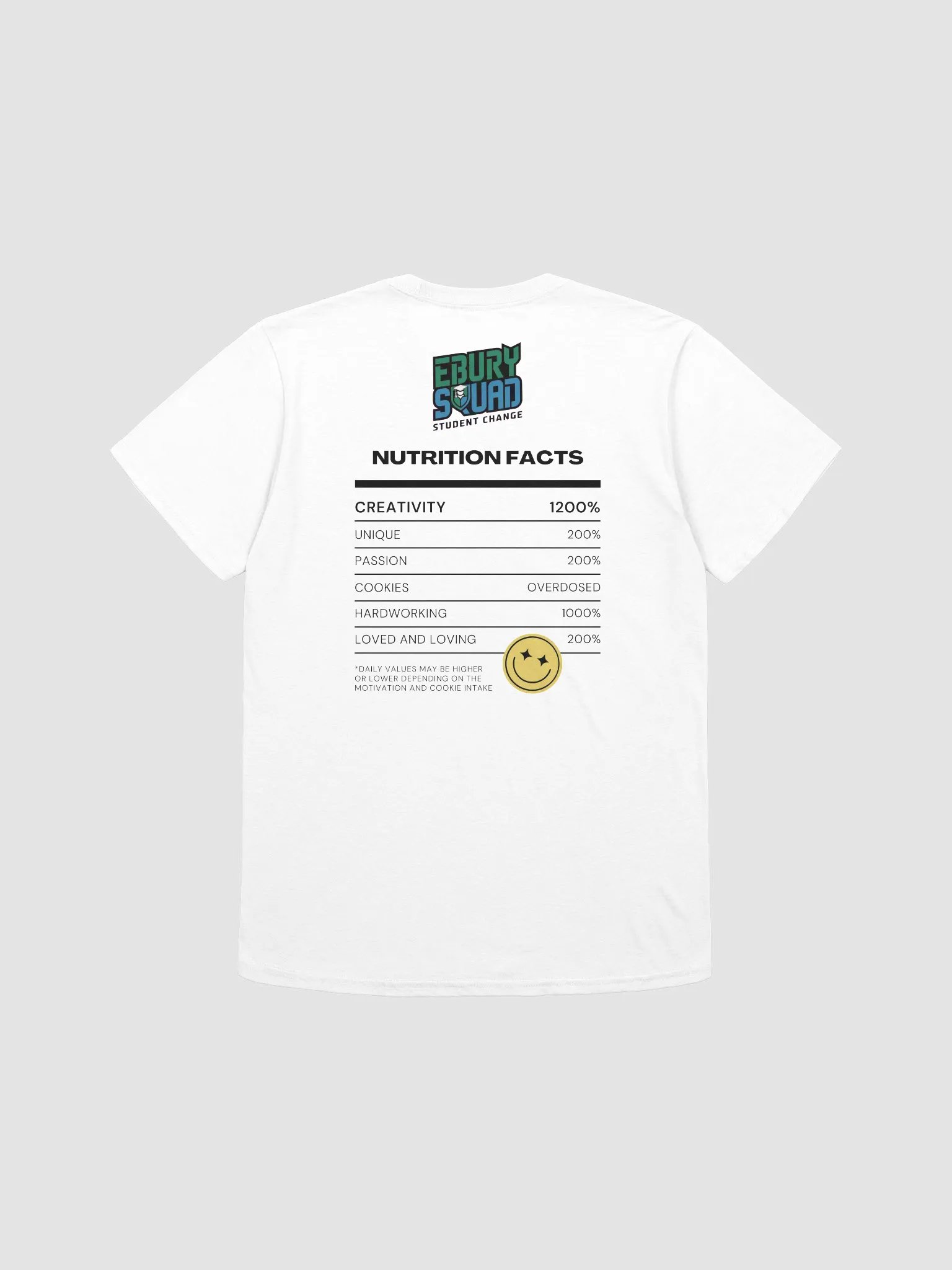 Ebury Squad Nutrition Facts T-Shirt - WHITE product image (2)