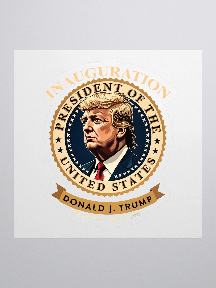 Donald J. Trump Presidential Inauguration Illustrated Sticker product image (1)