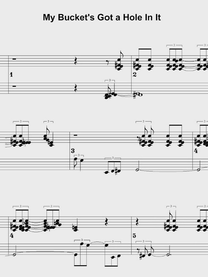 My Bucket's Got a Hole In It - Piano sheet music product image (1)