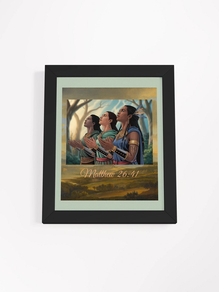 The Power Of Prayers Christian Framed Matte Poster. product image (1)