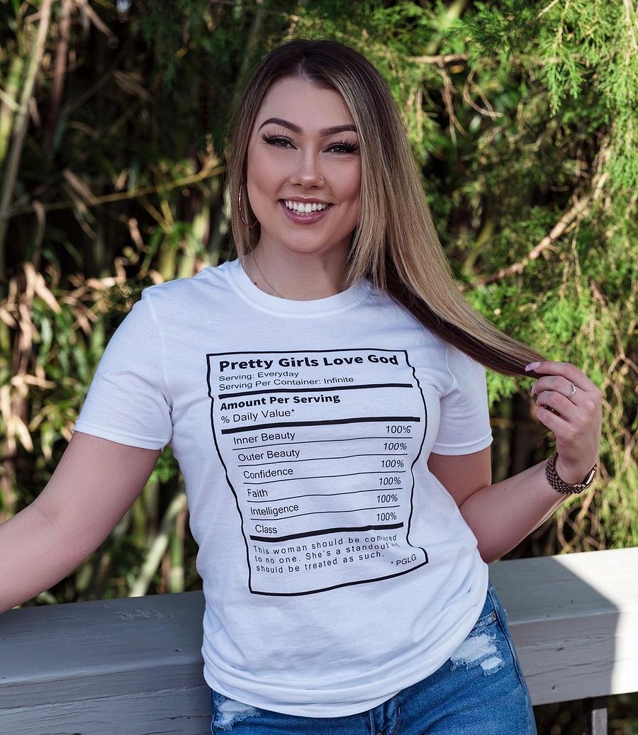 Pretty girls love God T-Shirt product image (3)