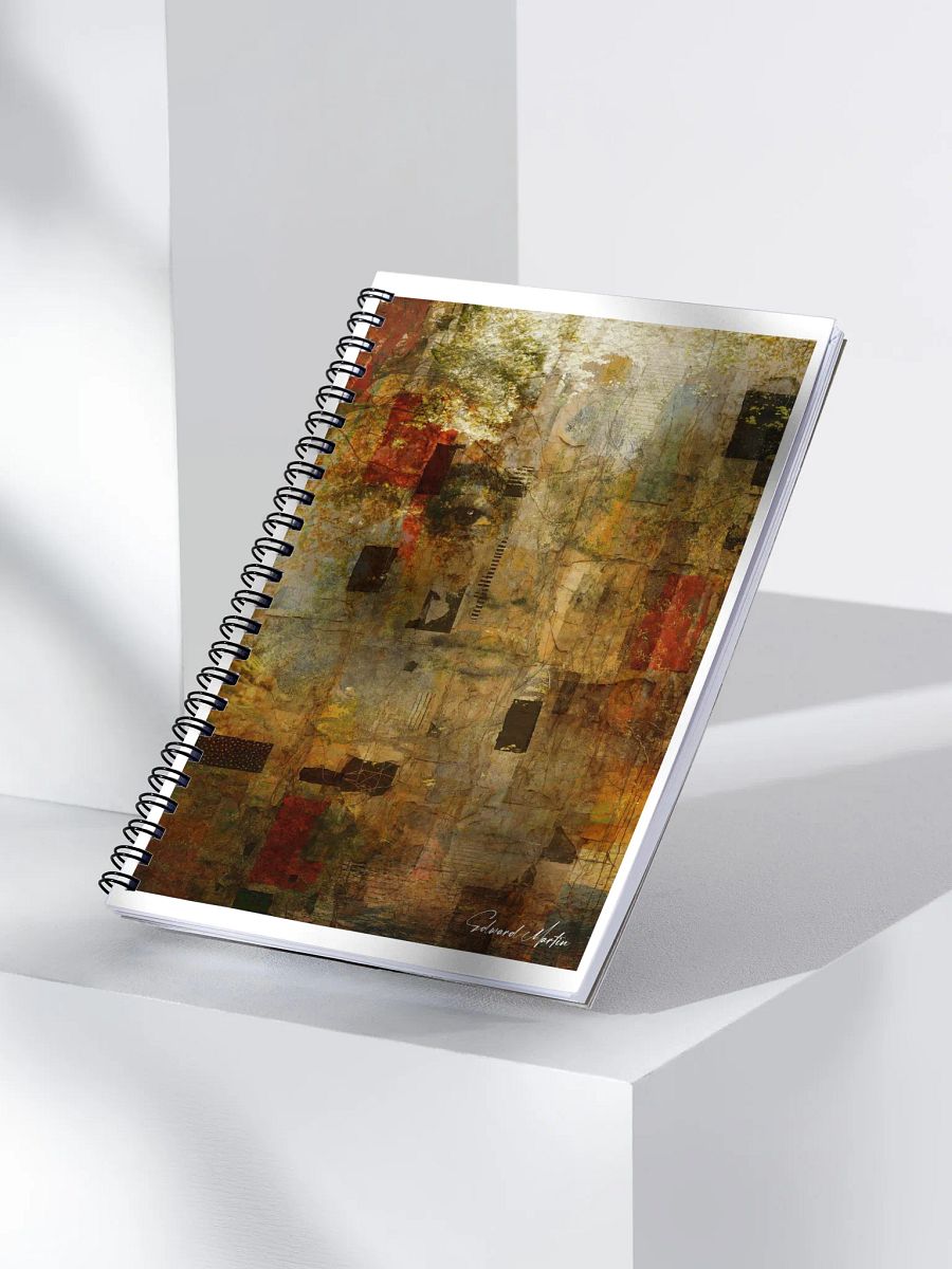'Withdrawal' by Edward Martin: Mixed Media Collage:Earthy Collage Art Print: Spiral Notebook product image (3)