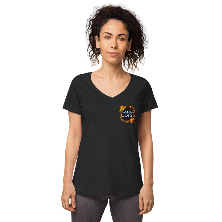 Matthew Cesca Author Logo Women's Fitted V-Neck Tee product image (1)
