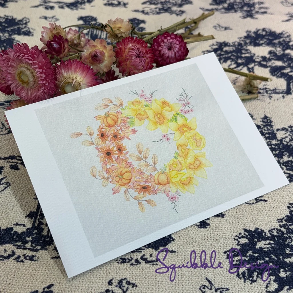 Spring/Autumn Wreath Postcard product image (1)
