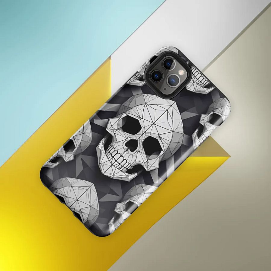Edgy Geometry: Geometric Skull iPhone Case product image (40)