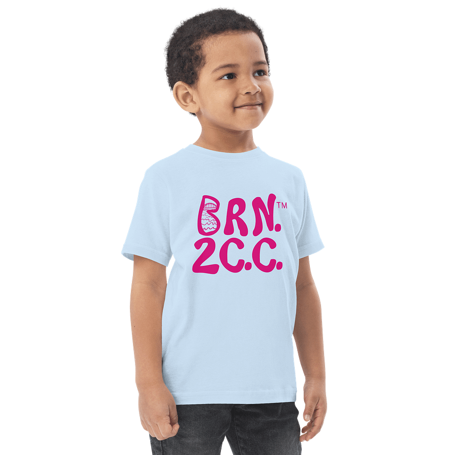BRN.2C.C.™/BOURNE to Cape Cod™ | DTG Vintage Print | Toddler T-Shirt | Coastal Jersey Tee for Littles | Vibrant Pink Logos product image (2)