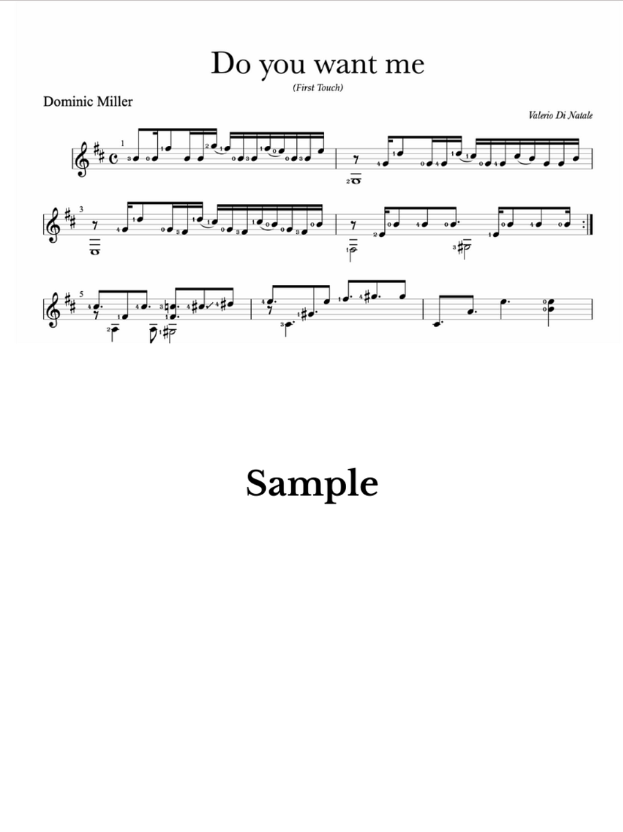 Do you want me by Dominic Miller FREE Score. product image (4)