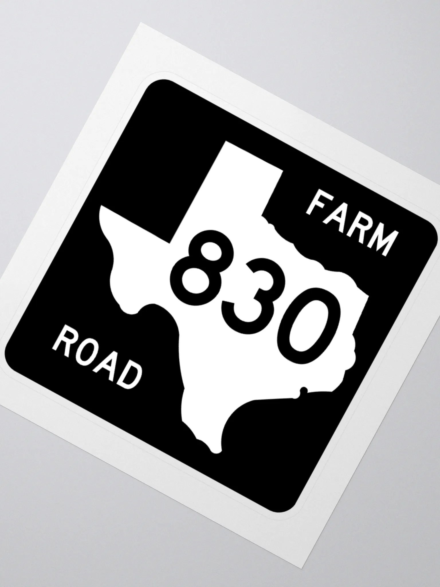 Texas Farm Road Sign FM 830 Sticker product image (2)