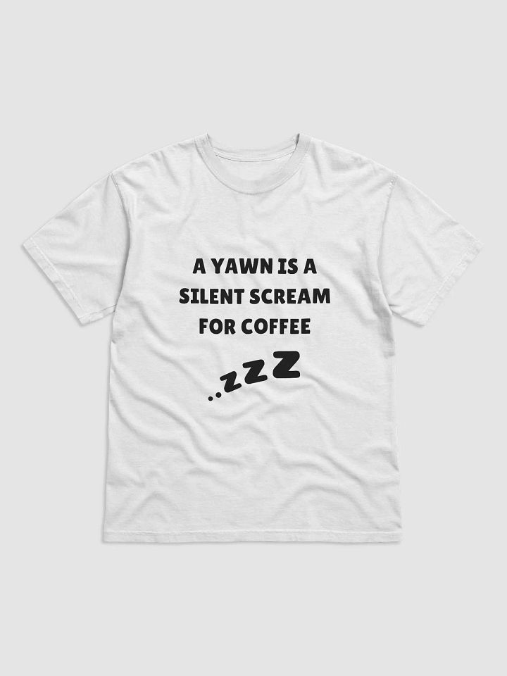 A YAWN FOR COFFEE T-SHIRT (BLACK) product image (65)