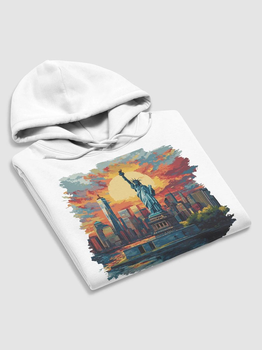 NYC Sunset Unisex Hoodie – Statue of Liberty Vibes product image (5)