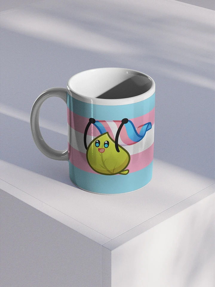 Trans Leafy Mug (Trans Flag Print) product image (1)
