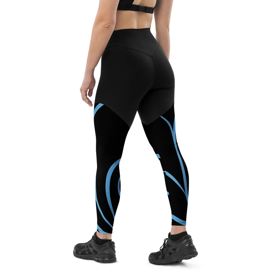 Flowing Blue Flourish All-Over Print Sports Leggings product image (22)