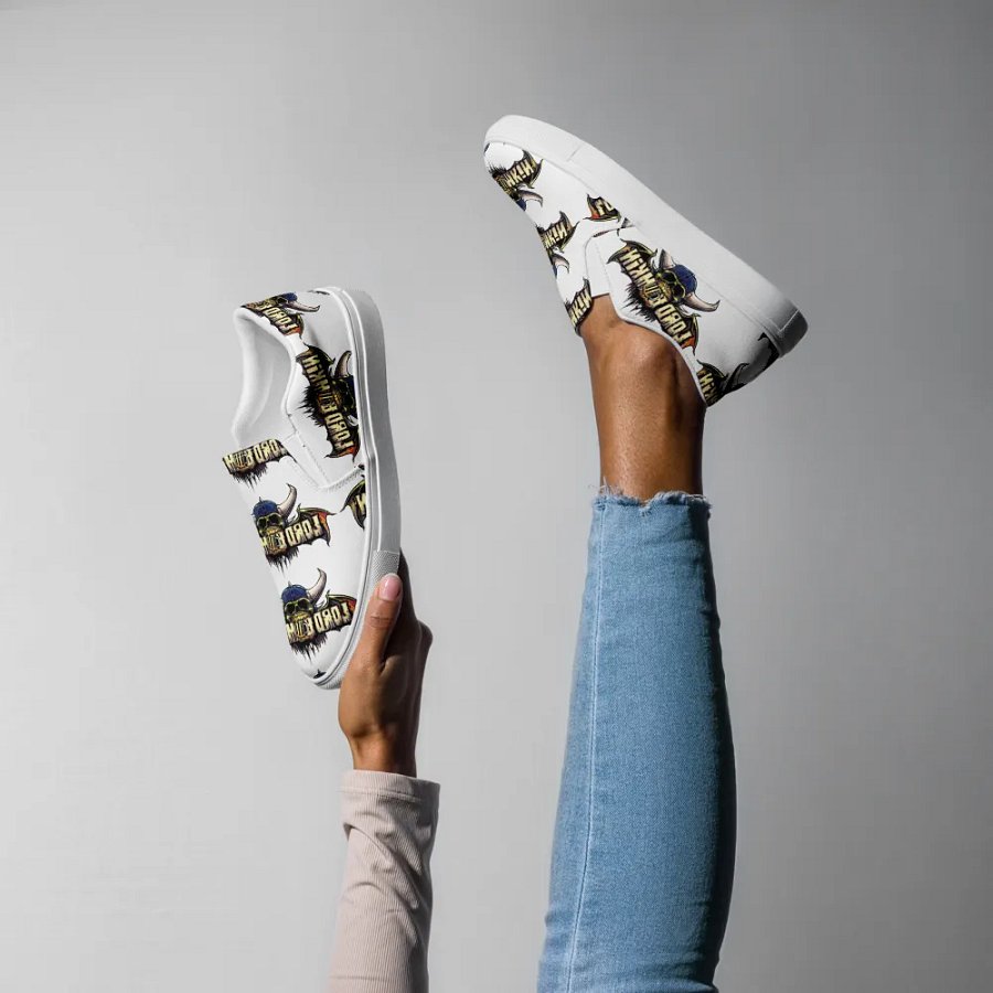 Halloween logo sweathercanvas slip-ons women product image (7)