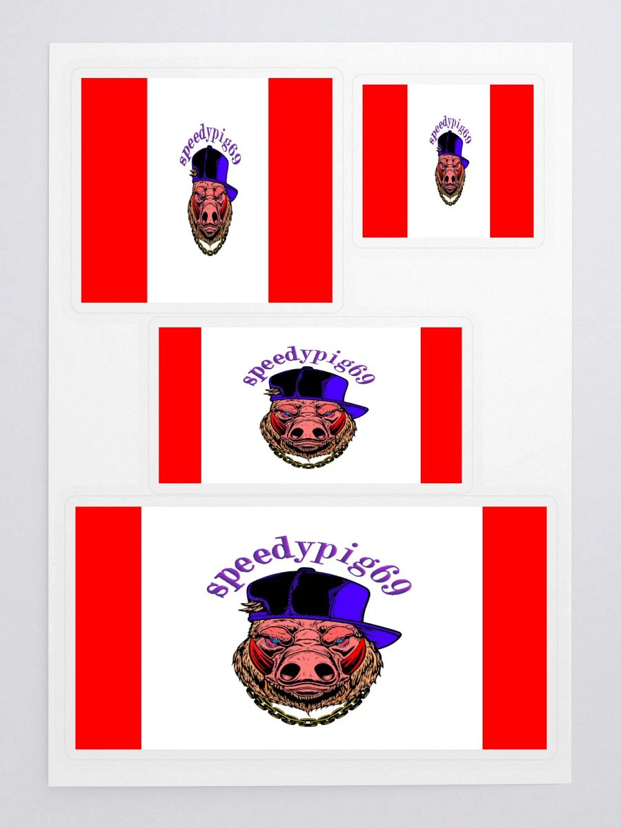 SpeedyPig69 Flag Sticker Sheet product image (3)